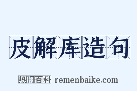 皮解库造句是什么意思的图片